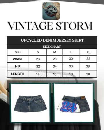 Upcycled Denim Jersey Skirt