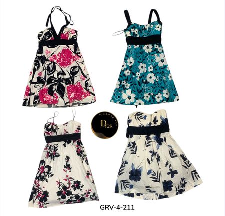 Y2k mix printwd cotton dress (GRV-4-211)