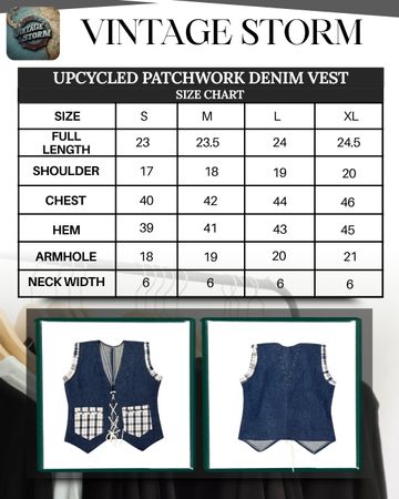 Upcycled Denim Patchwork Vest