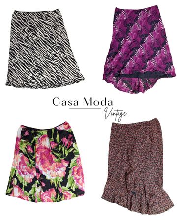150426-6 Printed midi skirts 9Pcs