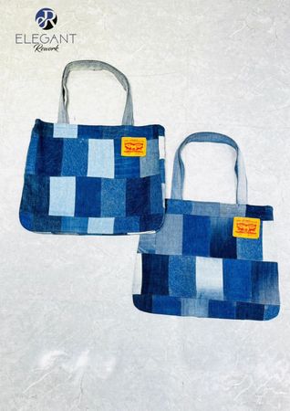 UPCYCLED Patchwork Denim Bag - EVR0363