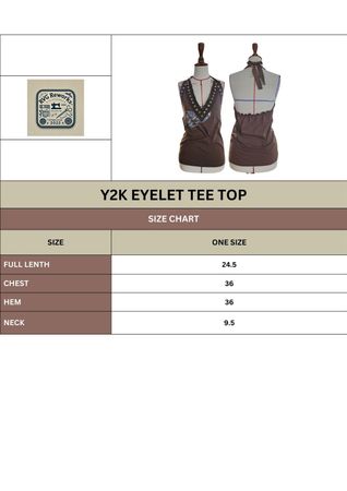 Upcycled y2k Eyelet Halter Top