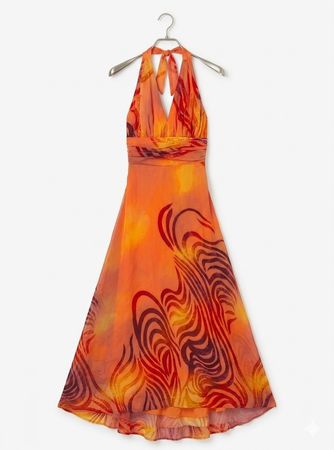 5164 - Y2K Stil Maxi- und Minikleid