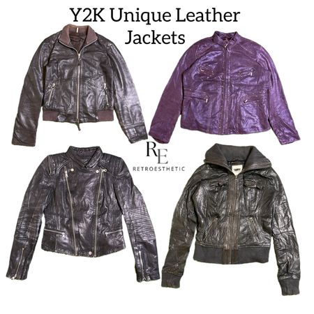 Y2k Unique Leather Jackets Re-3033