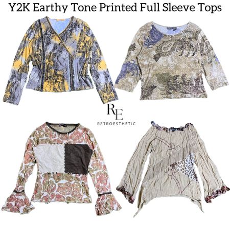 Y2K Earthy Tone Printed Full Sleeve Re-3034