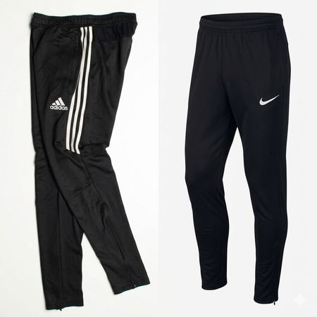 Nike and Adidas track pants
