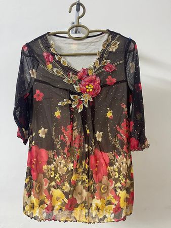 Top en mesh grunge Y2K pour femmes