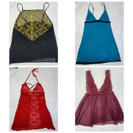Y2K Romantic Nightwear & Coquette Slip Mix - Lace Babydolls, Sheer Mesh Slips & Floral Chemises VR-272