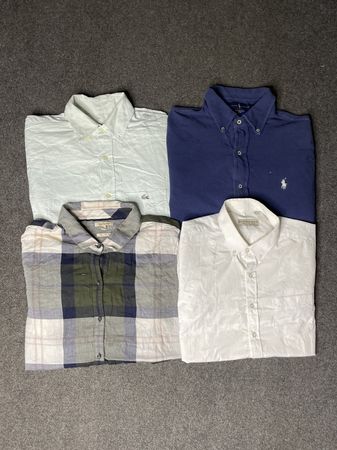Polo Ralph Lauren & Lacoste Barbour & Burberry cottons Shirts 24 pcs