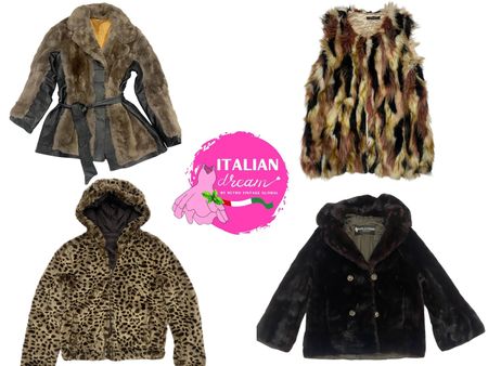 Y2k unique full fur coats