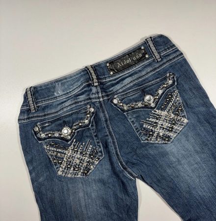 Y2k embroidery bootcut jeans