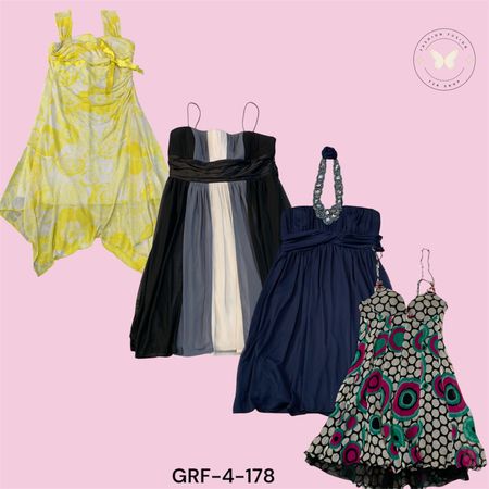 Y2K Floral Printed Poly Dress – Lightweight Summer Casual Wear (GRF-4-178)