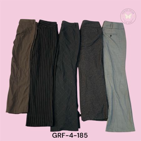 Pantaloni in poliestere Y2K a vita bassa – Bottoms retro slim fit (GRF-4-185)