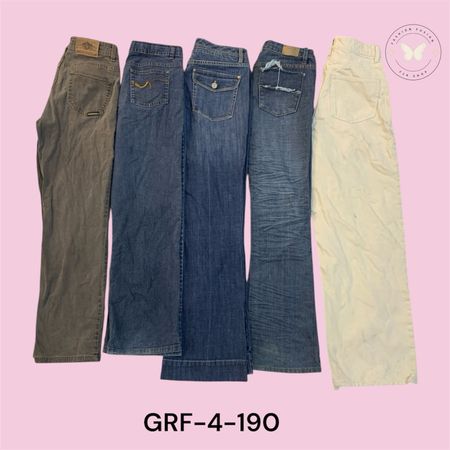 Y2K Low Rise Baggy Jeans for Women – Vintage Wash Street Style Denim (GRF-4-191)