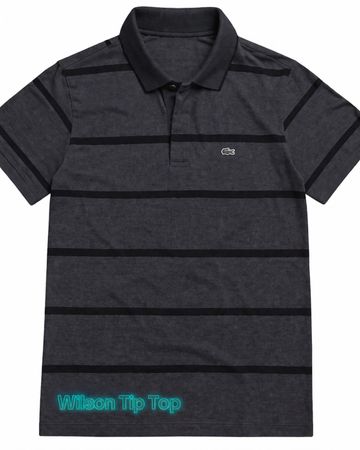 Lacoste men's stripped cotton polo shirt