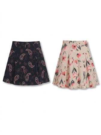 (FV-1180) Vintage Floral & Pastel Skirts Bundle | Y2K Cottagecore Midi & Mini Skirt Collection