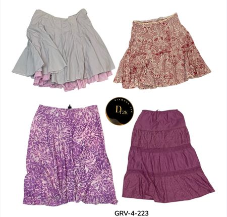 Jupe en coton Y2K – Tissu doux esthetique décontracté de rue (GRV-4-224)