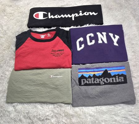 Champions and Patagonia t-shirts