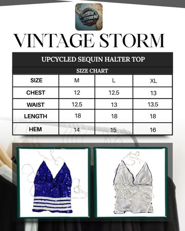 Upcycled Sequin Halter Top