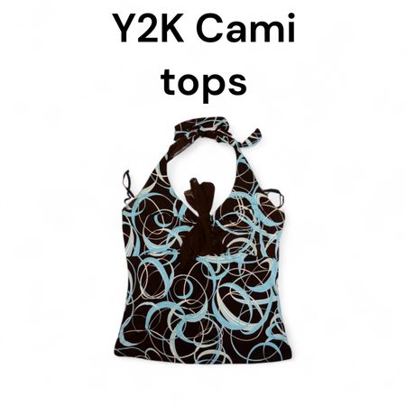 Y2K satin cami tops