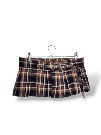 UPCYCLED TARTAN MINI SKIRT