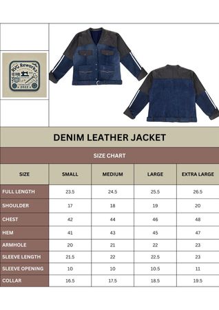 Upcycled Denim & Leather Sports Jacket