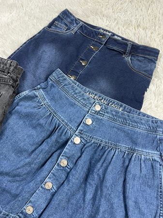 Y2k mini denim skirts