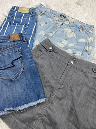 Fashion midi denim skirts