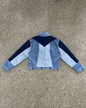 Upcycled Denim Crop Jacket