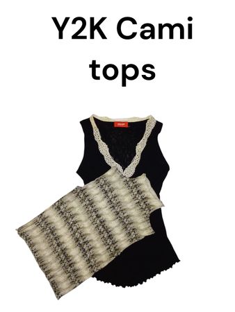 Y2K Lace Cami tops
