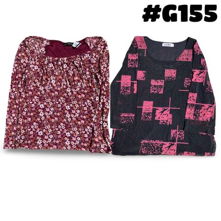 Y2K Stylish Ladies Printed Tops / Casual Shirts Bundle (brands) YUNA and Roman etc. #G155