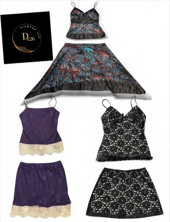 Ensemble femme top et jupe assortis Y2K – Tenue co-ord tendance même design