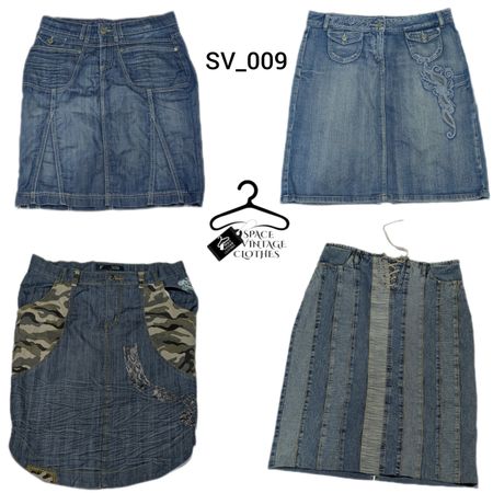Y2k unique denim skirts SV_009