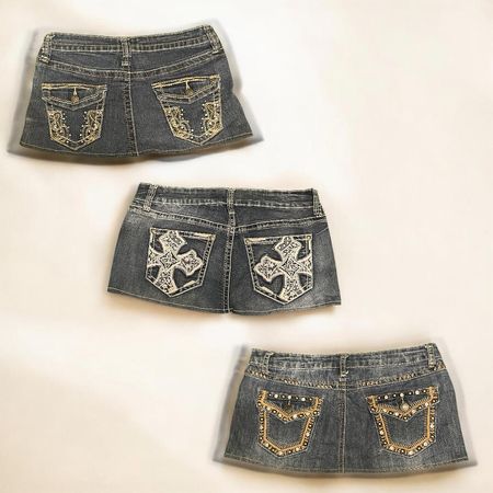 Y2K upcycled Micro / Mini Skirts