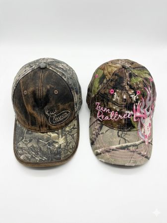 (FV-1197) Gorpcore Streetwear Realtree Camo Embroidered Hunting Style Baseball Caps