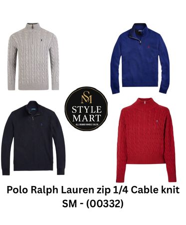 Polo Ralph Lauren zip 1/4 Cable knit SM - ( 00332)