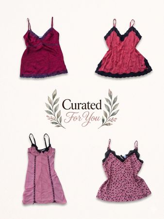 Y2K Coquette Lace Trim Cami Bundle