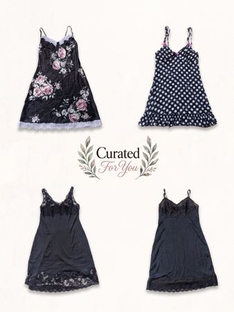 Y2K Slip Dresses Silk & Chiffon