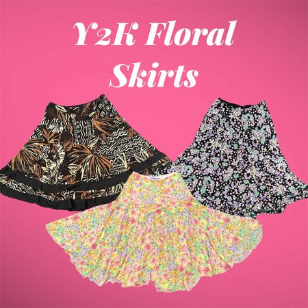 Y2K Floral Skirts - (19/04)
