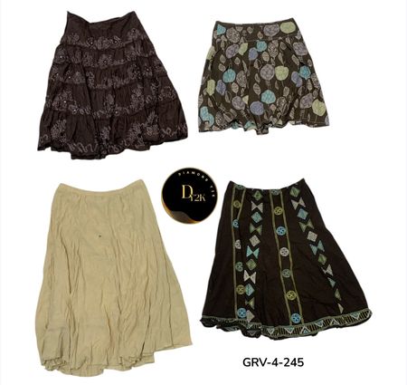 Klassischer Baumwollrock – Minimalistische Ästhetik, weicher und bequemer Tragekomfort (GRV-4-245)