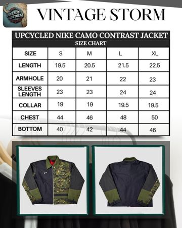 Upcycled Camo Contrast Nike Jacket