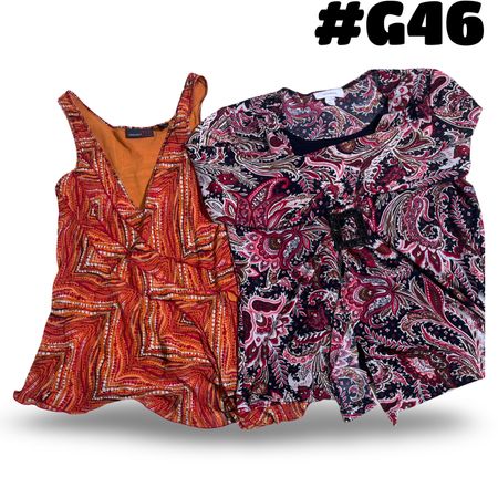 Y2K printed tops (brands) Dress Bren etc. #G46