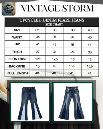 Upcycled Y2K Denim Flared Jeans