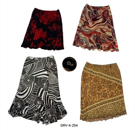 Classic Poly Skirt – Lightweight & Effortless Everyday Style (GRV-4-254)