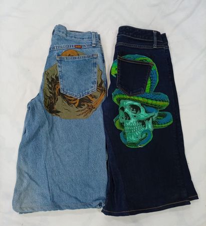 CR7691 Upcycled Printed Shorts