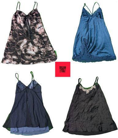 DARK SHADED CAMISOLES BRANDS INCLUDED VICTORIA 's SECRET,HALSTON,APT.9 ,ETC