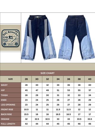 Upcycled Dual-Tone Sports Jeans