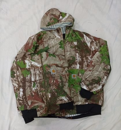 CR7700 Upcycled Carhartt Camo Hoodie Jackets
