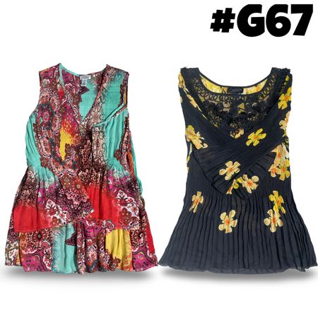 Y2k printed Wrinkle Tops (brands) Victoria secret and Nicola etc. #67