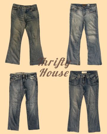 Vintage Blue Heat Y2k Jeans(TH/344)